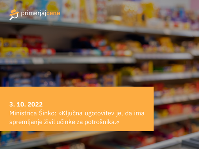 Ministrica Šinko: »Ključna ugotovitev je, da ima spremljanje živil učinke za potrošnika